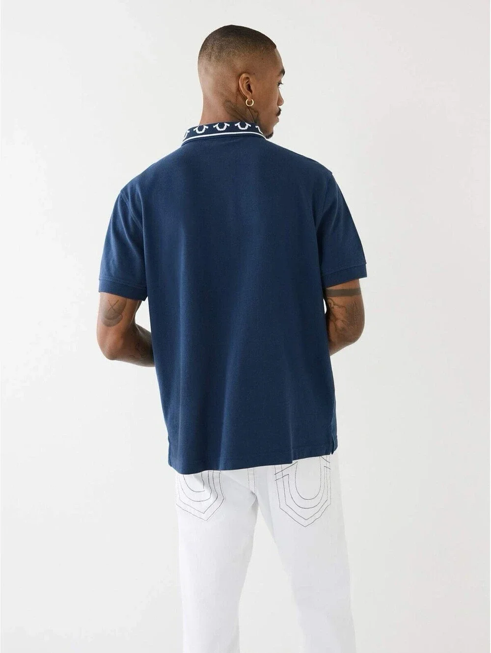 True Religion Short Sleeve Relaxed Polo Shirt Men’s Large PTP 22”